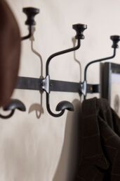 Dibor Traditional Duke Noir 4-Hook Stand Coat Hanger Wall Hook Rack in Black - Size: Large - thumbnail 3
