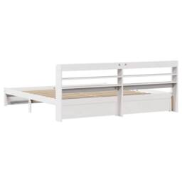 Berkfield Home Beautiful Bed Frame with Headboard without Mattress White 200x200 cm - thumbnail 8