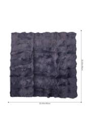 Living and Home Sleek Textured Plush Sofa Cover in Dark Grey - Size: 90 cm x 90 cm - thumbnail 7