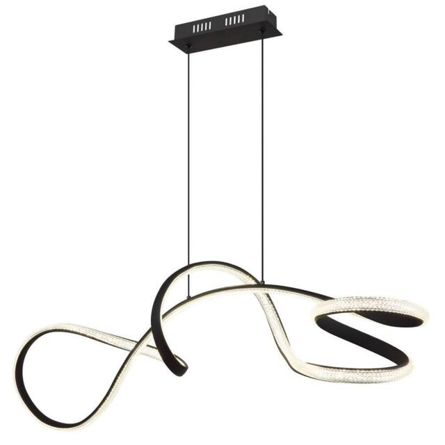 Netlighting Swirl Pendant Ceiling Light Matt Black LED 4000K - image 1