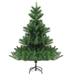 Berkfield Home Nordmann Fir Artificial Christmas Tree LED&Ball Set Green 150cm - thumbnail 3