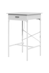 Living and Home Square White Tall Table for Cafe Bar - thumbnail 7