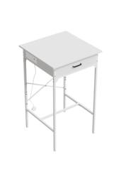 Living and Home Square White Tall Table for Cafe Bar - thumbnail 5