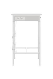 Living and Home Square White Tall Table for Cafe Bar - thumbnail 6