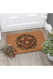 KDMD Natural Winter Solstice Pentagram Doormat in Brown - Size: 40 cm x 60 cm - thumbnail 4