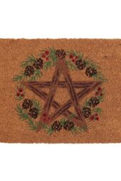 KDMD Natural Winter Solstice Pentagram Doormat in Brown - Size: 40 cm x 60 cm - thumbnail 2