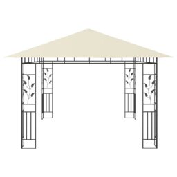 Berkfield Home Gazebo with Mosquito Net 4x3x2.73 m Cream 180 g/m ² in Beige - thumbnail 4