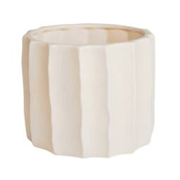 Royal Botanic Gardens Kew Kew Ripple Bone Planter H14cm D17cm in Ivory - thumbnail 2