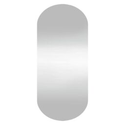 Berkfield Home Wall Mirror 35x80 cm Glass Oval in Silver - thumbnail 2