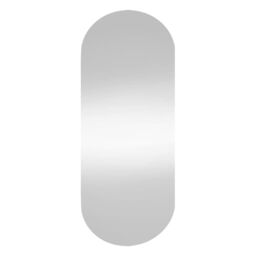 Berkfield Home Wall Mirror 35x80 cm Glass Oval in Silver - thumbnail 3