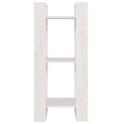 Berkfield Home Beautiful Book Cabinet/Room Divider White 41x35x91 cm Solid Wood Pine - Size: 41 x 35 x 91 cm - thumbnail 1