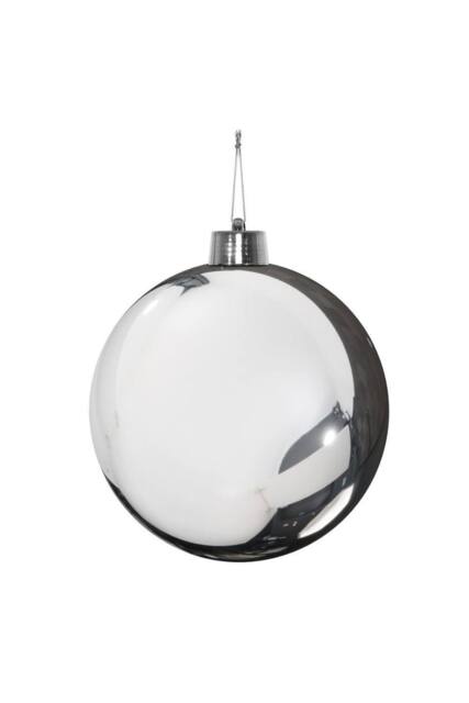 KDMD Silver Shiny Shatterproof Bauble x1 30cm - image 1
