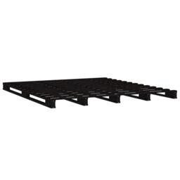 Berkfield Home Pallet Bed Black 120x190 cm Small Double Wood Pine - thumbnail 4