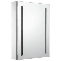 Berkfield Home LED Bathroom Mirror Cabinet 50x13x70 cm in White - Size: 50 x 13 x 70 cm - thumbnail 3