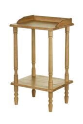 Orsina Traditional Carved Rubberwood Side Table, Versatile Small Table For Livingroom, Everyday Use Lounge Table in Natural - thumbnail 2