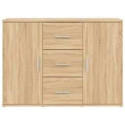 Berkfield Home Sideboard Sonoma Oak 91x29.5x65 cm Engineered Wood in Brown - thumbnail 6