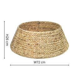 Ivyline Water Hyacinth Foldable Round Tree Skirt H26cm W72cm in Natural - thumbnail 4