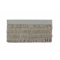 Red Hamper Grey Paper Rope Storage Basket with Grey Cotton Lining - Size: Large - thumbnail 3
