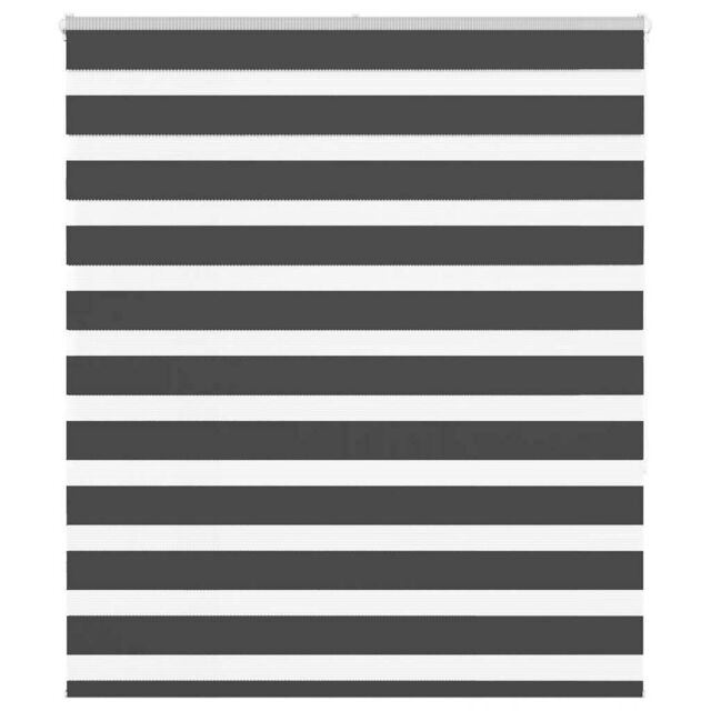 Berkfield Home Zebra Blind Black 120x150 cm Fabric Width 115.9 cm Polyester - image 1