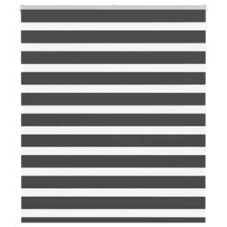 Berkfield Home Zebra Blind Black 120x150 cm Fabric Width 115.9 cm Polyester - thumbnail 1