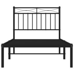 Berkfield Home Metal Bed Frame with Headboard Black 90x190 cm Single - thumbnail 5