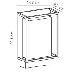 Nordlux Modern Outdoor Wall Light Black Aluminium Intergrated LED Weatherproof - Mains Powered, IP44 - thumbnail 6