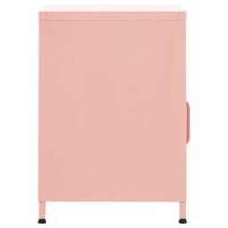 Berkfield Home Nightstands 2 pcs Pink 35x35x51 cm Steel - Size: 35 x 35 x 51 cm - thumbnail 4