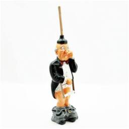 Minster Old Man Toilet Roll Holder - L25 x W25 x H76 cm in Black - Size: 1 Pack - thumbnail 1