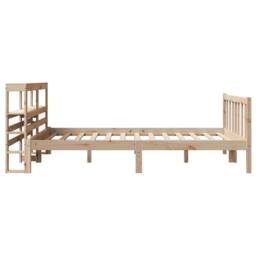 Berkfield Home Beautiful Bed Frame without Mattress 120x200 cm Solid Wood Pine in Light Brown - Size: Small Double - thumbnail 5