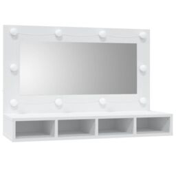 Berkfield Home Mirror Cabinet with LED White 90x31.5x62 cm - thumbnail 3