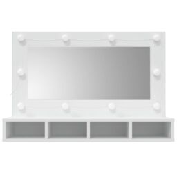 Berkfield Home Mirror Cabinet with LED White 90x31.5x62 cm - thumbnail 4