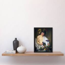 Artery8 Caravaggio Bacchus Dionysus Portrait Oil Painting Framed Art Print - Size: A4 - thumbnail 2