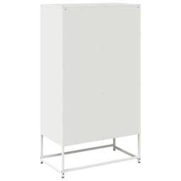 Berkfield Home Highboard White 68x39x123 cm Steel - Size: 68 x 39 x 123 cm - thumbnail 8