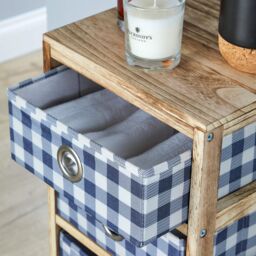 Home Source Wooden Chest 5 Storage Drawers Bedroom Organiser Coastal Style in Brown - thumbnail 6