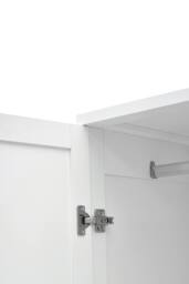 Living and Home Modern 2-Door Wardrobe with 3 Drawers in White - thumbnail 8