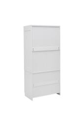 Living and Home Modern 2-Door Wardrobe with 3 Drawers in White - thumbnail 7