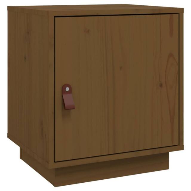Berkfield Home Bedside Cabinet Honey Brown 40x34x45 cm Solid Wood Pine - Size: 40 x 34 x 45 cm - image 1