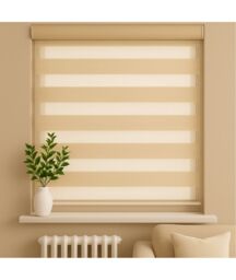 New Edge Blinds Natural Day & Night Zebra Roller Blind (165cm drop) - 170cm - Size: 70 cm - thumbnail 2