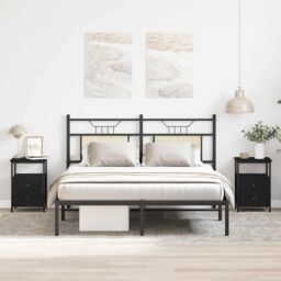 Berkfield Home Bedside Cabinets 2 pcs Black Oak 34x35.5x50 cm Engineered Wood - thumbnail 1