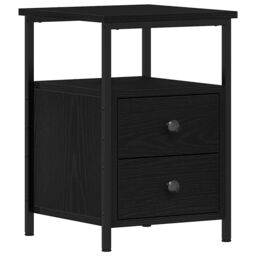 Berkfield Home Bedside Cabinets 2 pcs Black Oak 34x35.5x50 cm Engineered Wood - thumbnail 6