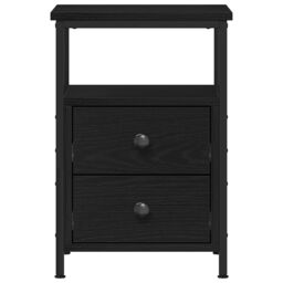Berkfield Home Bedside Cabinets 2 pcs Black Oak 34x35.5x50 cm Engineered Wood - thumbnail 7