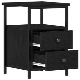 Berkfield Home Bedside Cabinets 2 pcs Black Oak 34x35.5x50 cm Engineered Wood - thumbnail 5