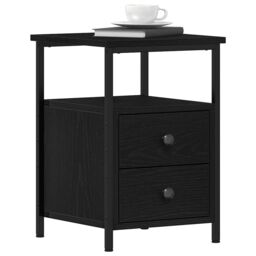 Berkfield Home Bedside Cabinets 2 pcs Black Oak 34x35.5x50 cm Engineered Wood - thumbnail 4