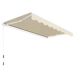 Berkfield Home Folding Awning Manual Operated 300 cm Cream in Beige - thumbnail 3