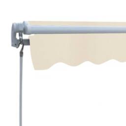 Berkfield Home Folding Awning Manual Operated 300 cm Cream in Beige - thumbnail 4
