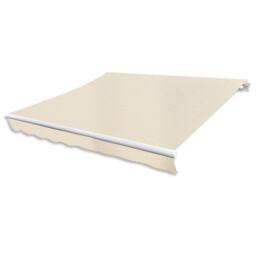 Berkfield Home Folding Awning Manual Operated 300 cm Cream in Beige