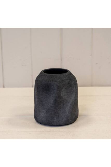 KDMD Grey Textured Small Sculptured Vase - image 1