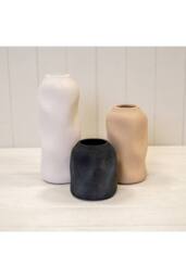 KDMD Grey Textured Small Sculptured Vase - thumbnail 3