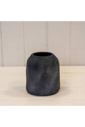 KDMD Grey Textured Small Sculptured Vase - thumbnail 1