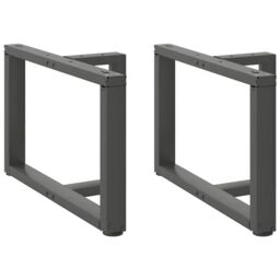 Berkfield Home Coffee Table Legs T-Shaped¬†2 pcs Anthracite 60x25x(42-43) cm Steel in Black - thumbnail 1